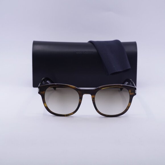 Saint Laurent SL620 005 Round Sunglasses - Havana/Brown Gradient - Picture 2 of 10